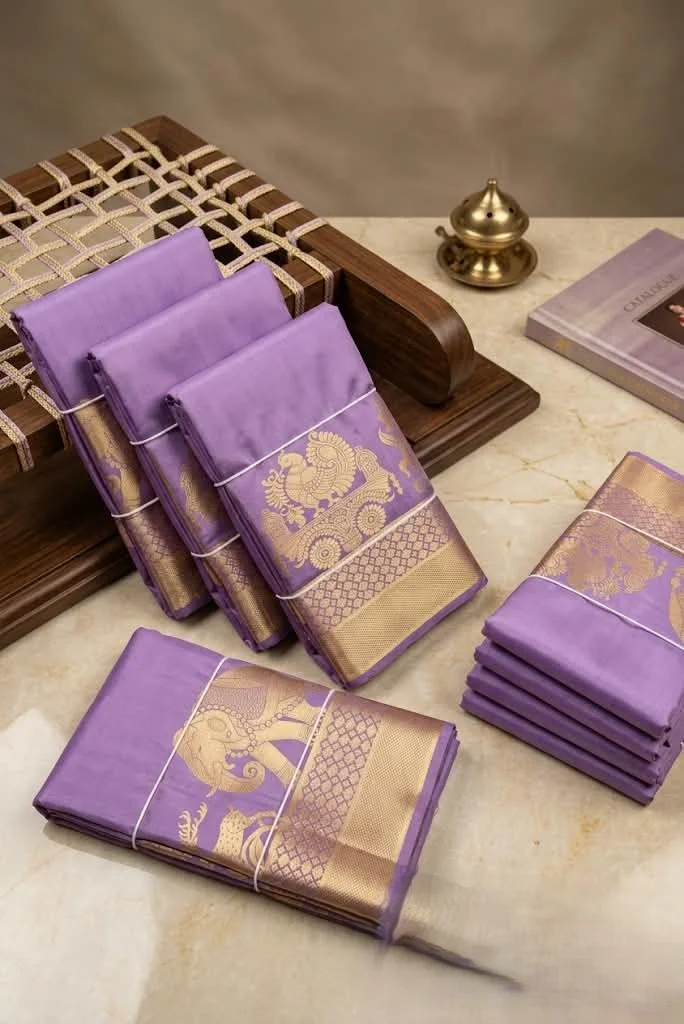 Pallaku Kumki Pure Silk Saree